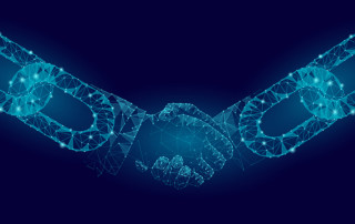 Chateaux announces IBM blockchain partnership - abstract handshake image