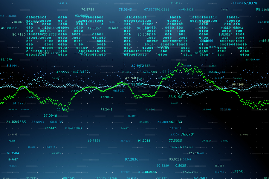 Big data abstract image with graphs and numbers - let your data tell a story