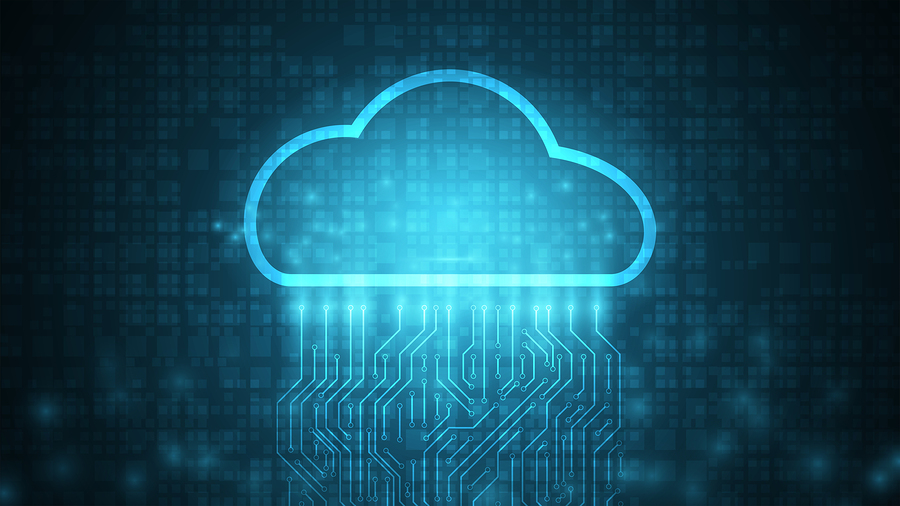 Cloud Computing Technology Abstract Image