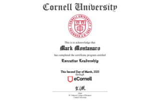 Chateaux SVP Mark Montanaro Earns Cornell University Leadership Certificate
