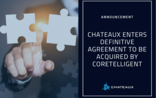 Chateaux Acquired by Coretelligent - Hand pointing to two puzzle pieces coming together